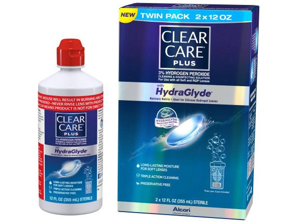 Clear Care PLUS with HydraGlyde - hydrogen peroxide disinfection