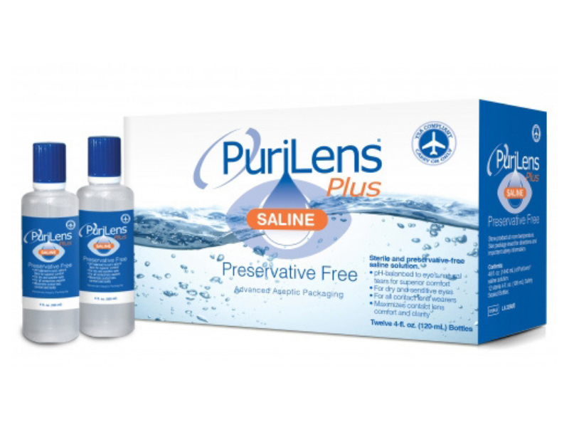 PuriLens Plus Saline 4oz (12-pack) - DryEyeShop