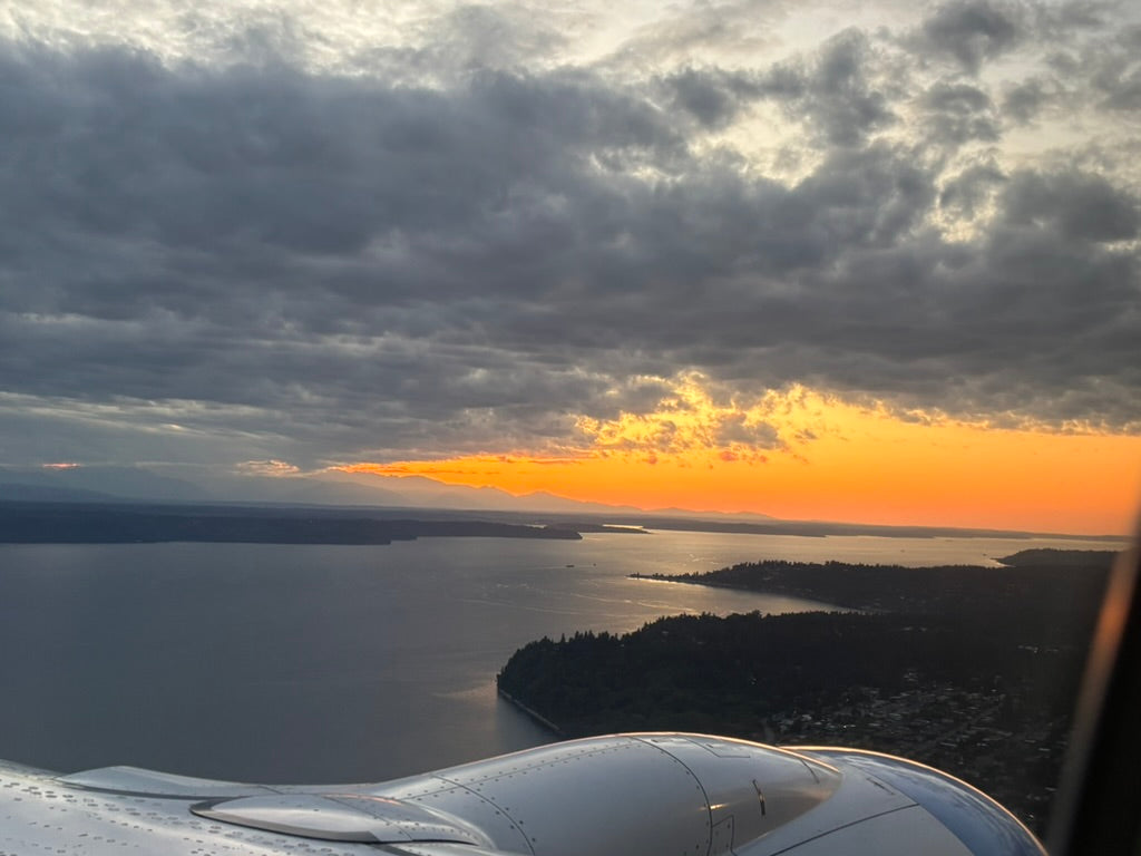 Sunset approaching Seattle