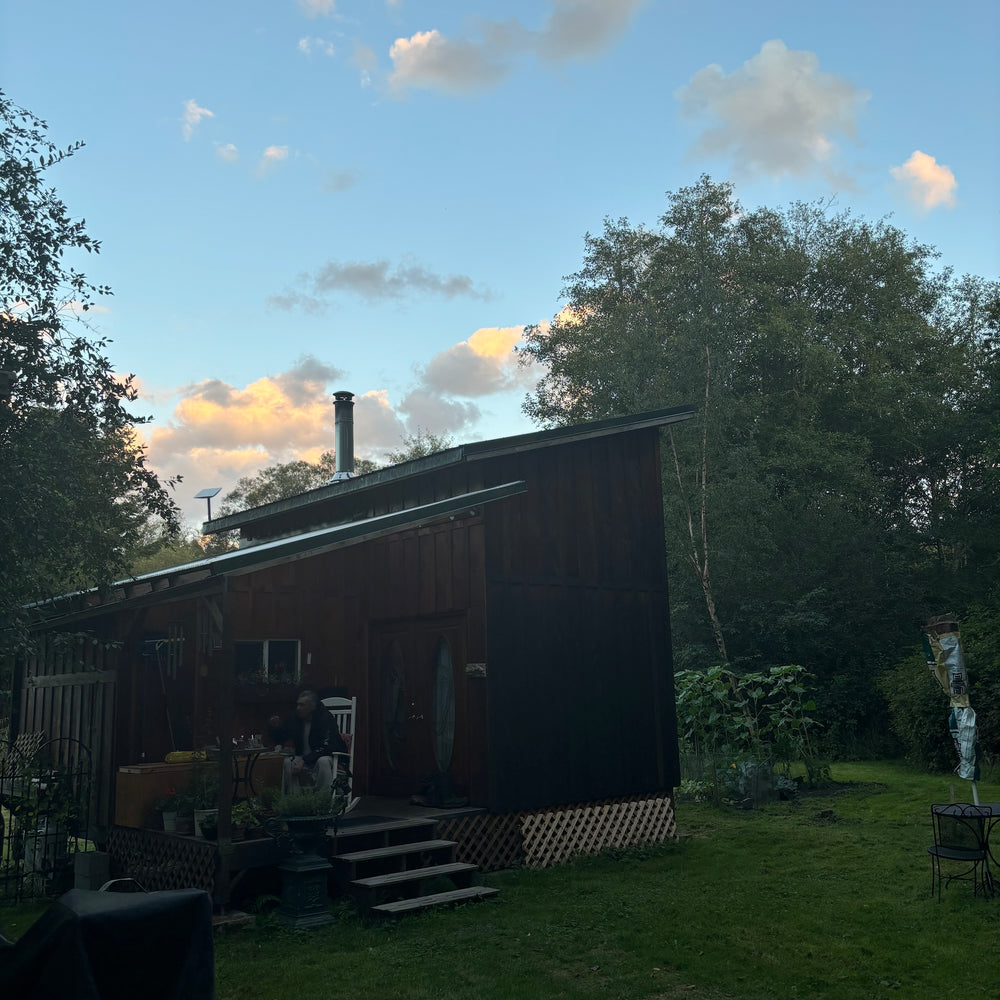 Tinyhome at dusk