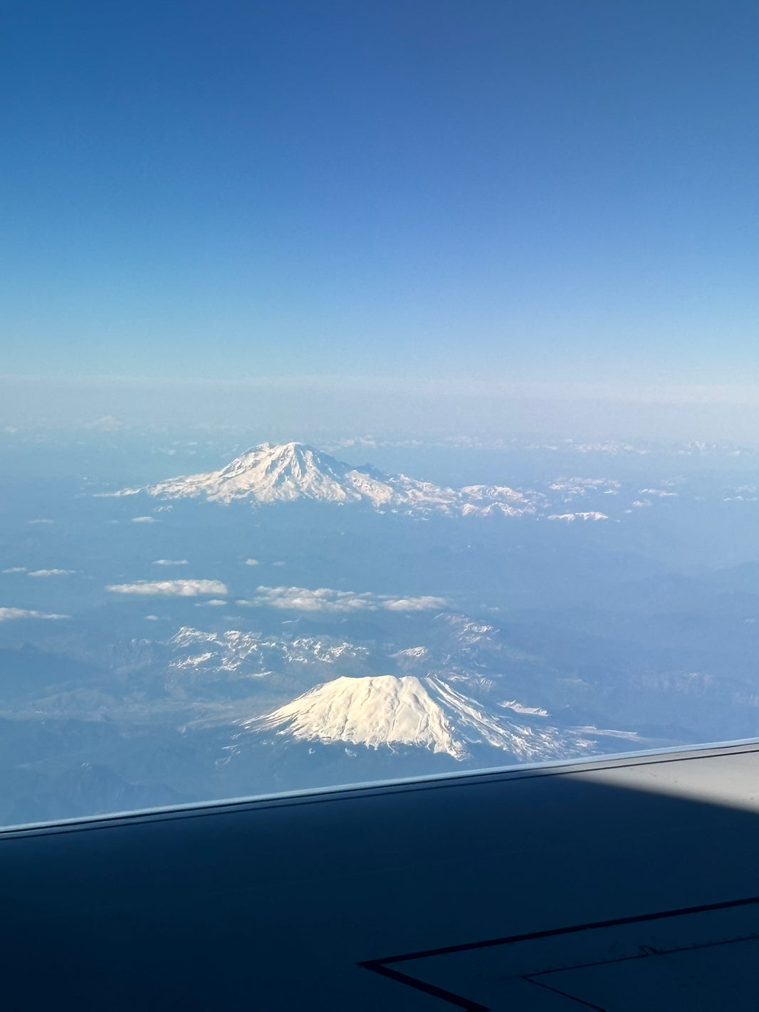 Mt. Rainier and Mt. St. Helens