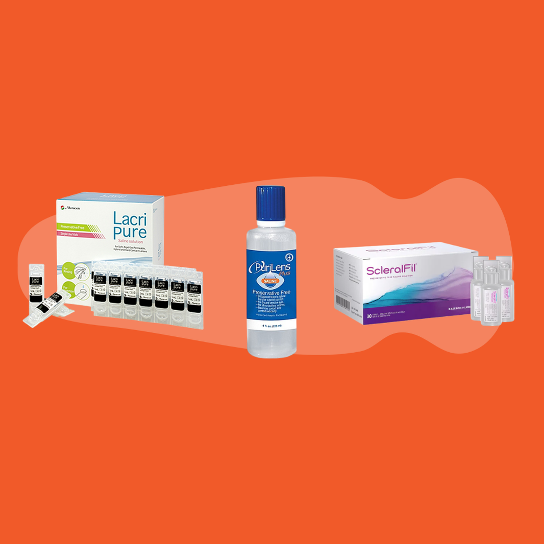 Preservative-free saline guide