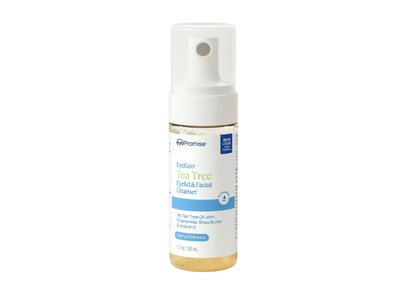 Gentle Formula 1% Tea Tree Eyelid & Facial Cleanser by Eye Eco (50 or 180mL)