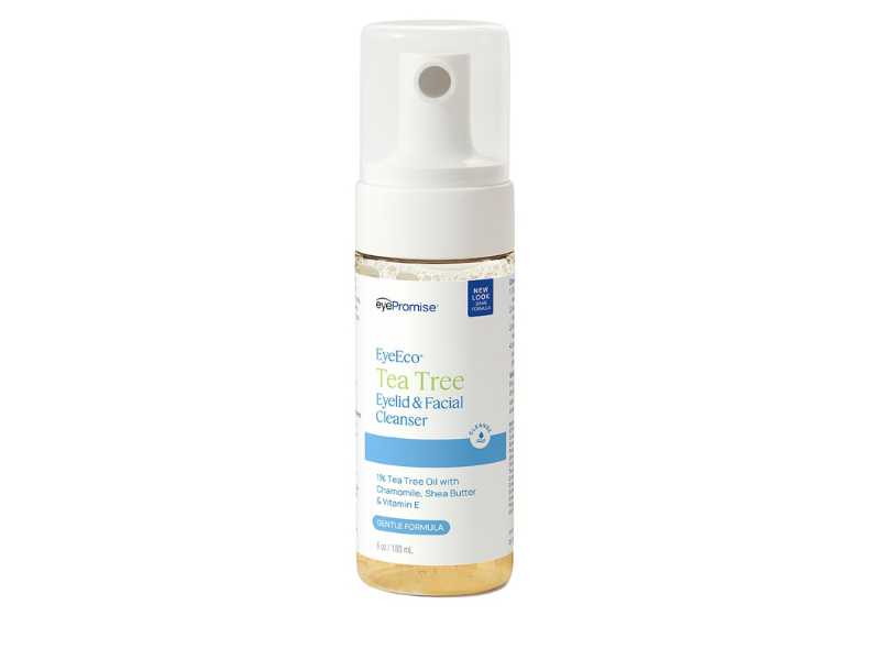 Gentle Formula 1% Tea Tree Eyelid & Facial Cleanser by Eye Eco (50 or 180mL)