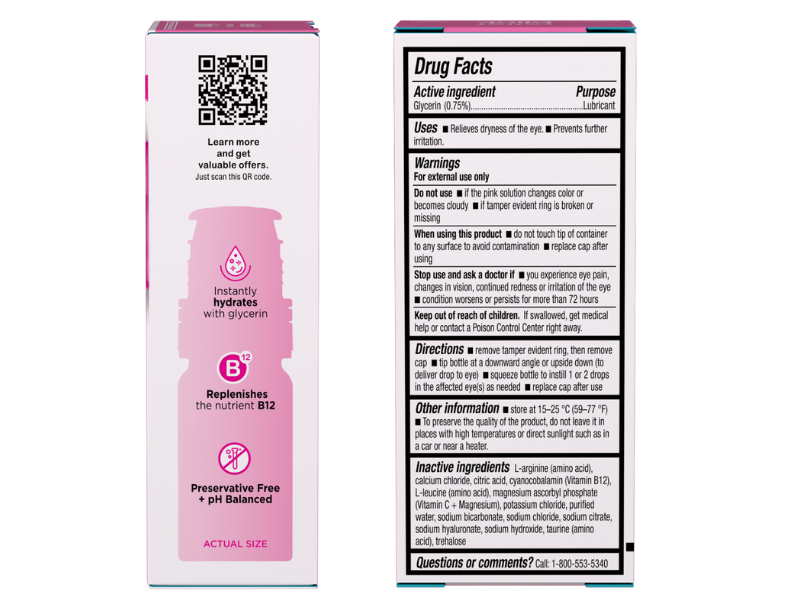 Blink Nourish Preservative Free Lubricating Eye Drops
