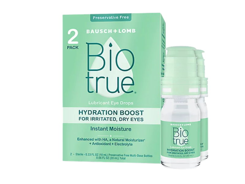 Biotrue Hydration Boost Lubricant Eye Drops (2x 10mL MDPF bottles)