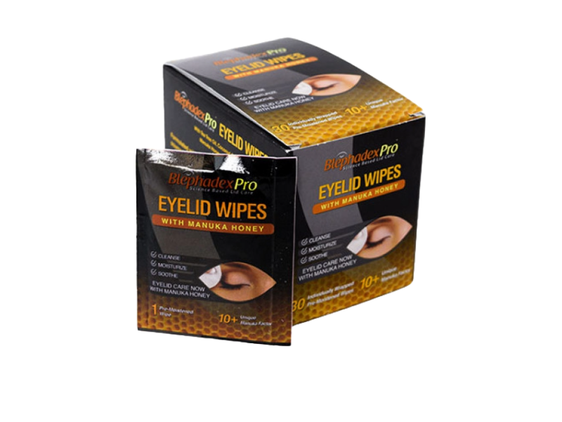 Blephadex Pro with Manuka Honey Eyelid Wipes (30ct)